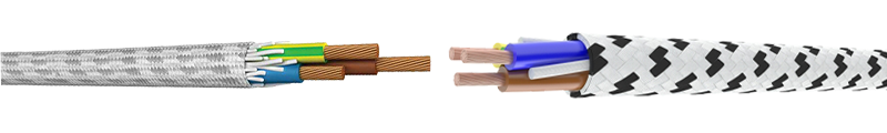 EPR INSULATED AND TEXTILE BRAIDED
 FLEXIBLE H03RT-H CABLES
