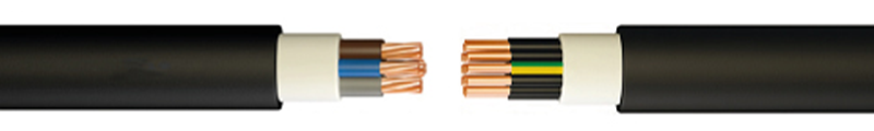 PVC INSULATED, PVC SHEATHED
 0,6/1kV COPPER POWER CABLES