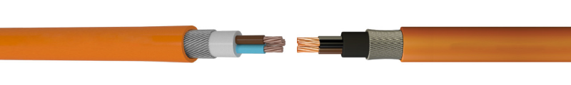 MICAGLASS TAPE+ XLPE INSULATED, 0,6/1kV
 ARMOURED FIRE RESISTANT FE/180 POWER CABLES