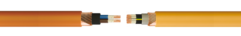 MICAGLASS TAPE+ XLPE INSULATED, 0,6/1kV
 Cu. SCREENED FIRE RESISTANT FE/180 POWER CABLES