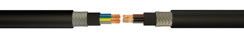 XLPE INSULATED, PVC SHEATHED
 ARMOURED 0,6/1kV COPPER POWER CABLES