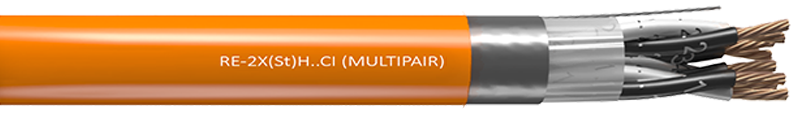

MGT+XLPE INSULATED, LSZH SHEATHED
 OVERALL SCREENED, MULTI PAIR
 FIRE RESISTANT INSTRUMENTATION CABLE