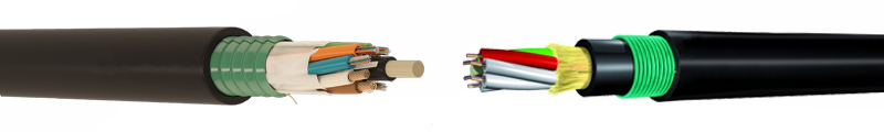 MULTI LOOSE TUBE, CORRUGATED STEEL TAPE ARMOUR STRANDED COPPER COMPOSITE CABLE FIBER OPTIC CABLE
