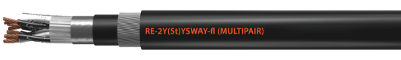 
PE INSULATED, PVC SHEATHED
 OVERALL SCREENED, STEEL WIRE ARMOURED
 MULTI PAIR INSTRUMENTATION CABLE