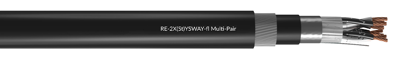 
XLPE INSULATED, PVC SHEATHED
 OVERALL SCREENED, STEEL WIRE ARMOURED
 MULTI PAIR INSTRUMENTATION CABLE